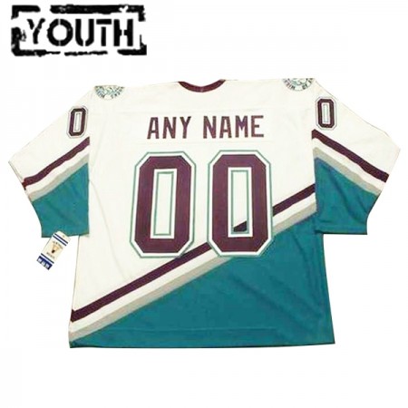 Dětské Hokejový Dres Anaheim Ducks Mighty Ducks Personalizované CCM Throwback Bílý Authentic